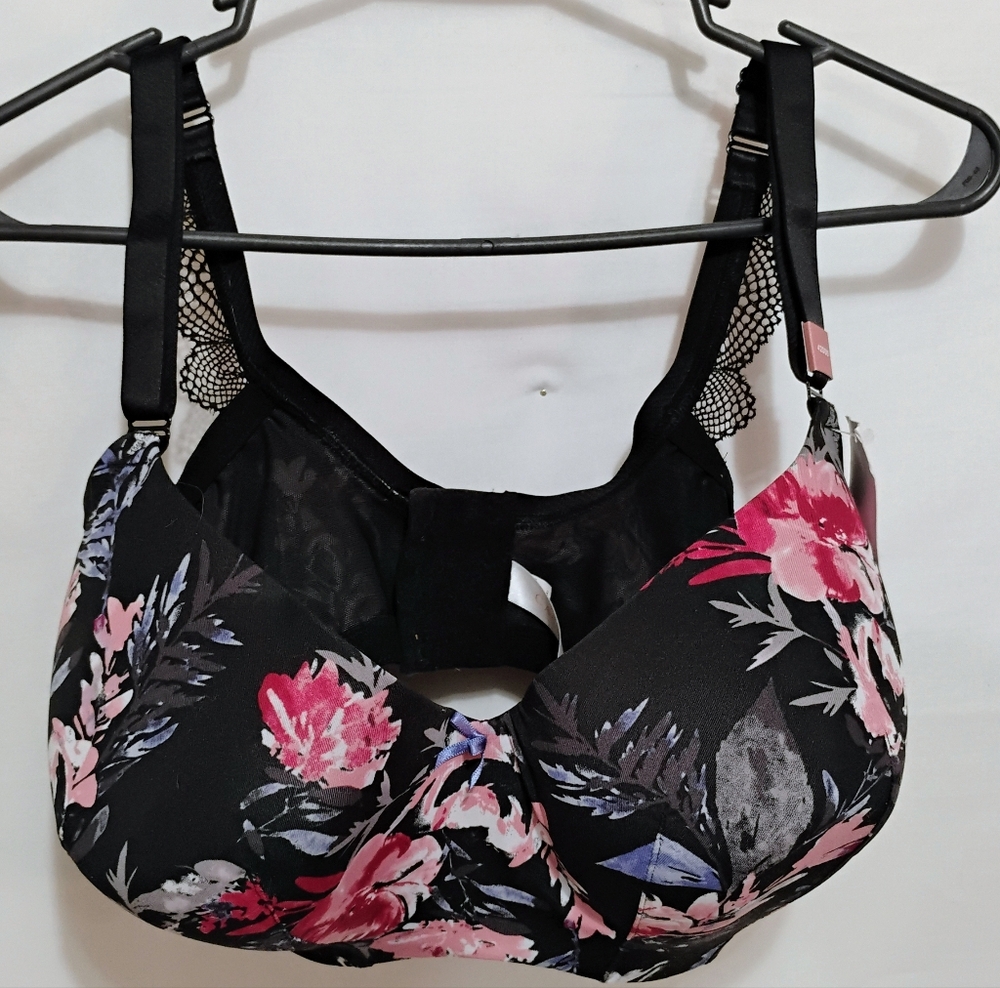 NWT Cacique 42DDD Back Floral Balconette Bra Underwire Lace